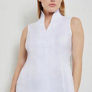 Brooks Brothers White Non-Iron Poplin Sleeveless Blouse